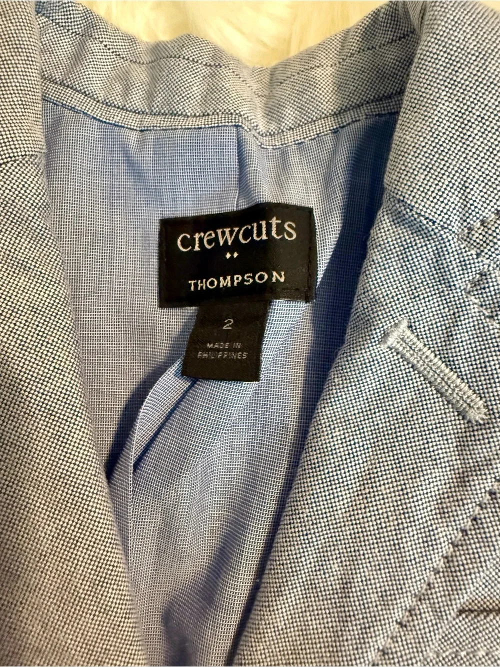 J. Crew Crewcuts Light Blue Boys' Thompson Suit Jacket and Pants Size 2